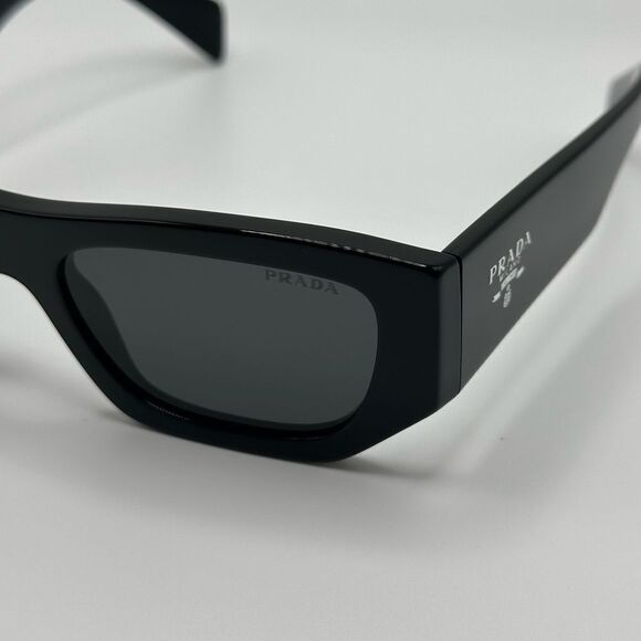 PRADA Sunglasses PRA01S 16K08Z Black/Dark Grey Unisex NEW - Picture 3 of 12